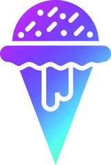 Ice Cream Vector Icon Design Illustration