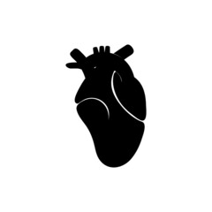 Human heart icon logo free vector