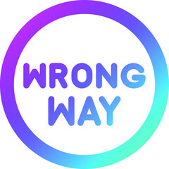 Wrong way Vector Icon Design Illustration