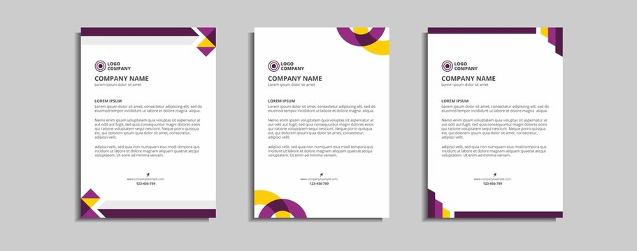 modern corporate letterhead template design