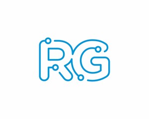Abstract Letters RG Logo Design Template 001