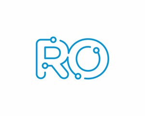 Abstract Letters RO Logo Design Template 001