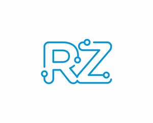 Abstract Letters RZ Logo Design Template 001