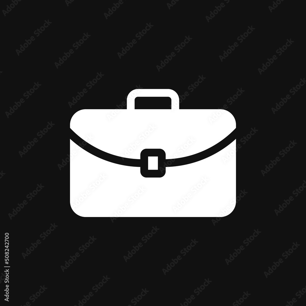 Wall mural briefcase icon on grey background