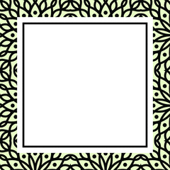 luxury mandala ornament frame for event, party, birthday, wedding invitation mock up. Oriental background design. Turkish, arabic, moroccan, islamic or indian style vector illustration