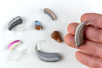 In-ear hearing aid, invisible medical material