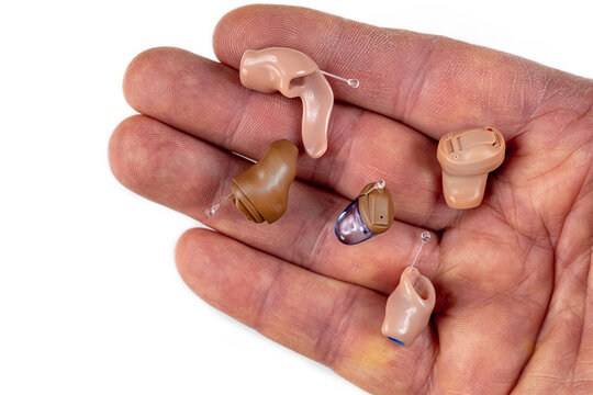 In-ear hearing aid, invisible medical material