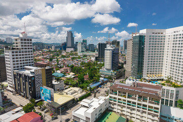 Cebu City, Philippines - Luxury hotels and the Cebu IT Park skyline - obrazy, fototapety, plakaty