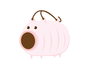 陶器で作られた豚の形の蚊取線香入れ