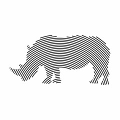 rhino line  logo design 