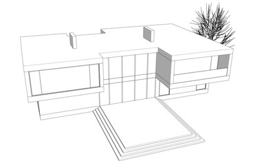 sketch of house