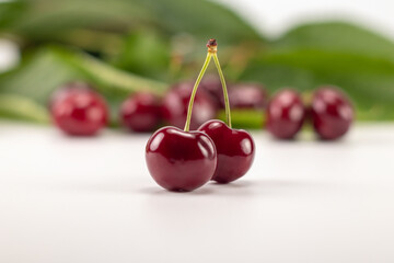 Cherry isolated on white background