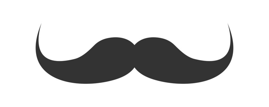 Mustache icon. Barber symbol. Sign hair face vector.