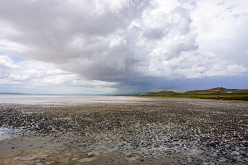 15 May 2022 Aksaray Turkey. Tuz golu Salt lake at Aksaray on a cloudy day