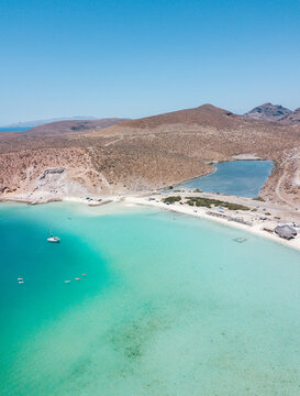 Aerial view of Playa Pichilingue, La Paz, Baja California Sur