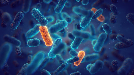 Antimicrobial Resistance (AMR) occurs when bacteria change over time and no longer respond to medicines. Genetic mutation in bacteria can lead to antibiotic resistance - obrazy, fototapety, plakaty