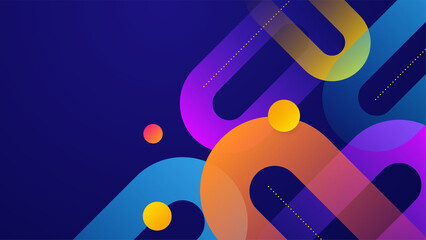 Modern colorful abstract background with geometric shapes, lines and waves