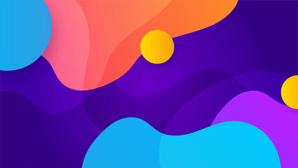 Modern colorful abstract background with geometric shapes, lines and waves