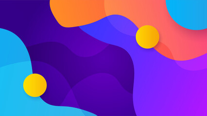 Modern colorful abstract background with geometric shapes, lines and waves