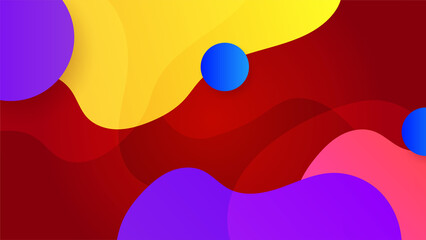 Modern geometric with red and blue colorful shape design background