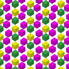 seamless geometric pattern,vector,square,3d