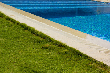 Blue Swimming Pool in a resort