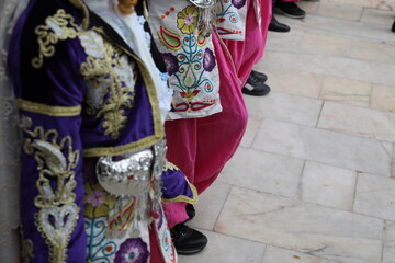 Fototapeta premium Turkey, Mugla, Mentese local cultural festival folklore (efe zeybek) men's and women's clothes