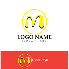 M Letter Logo Template design icon vector