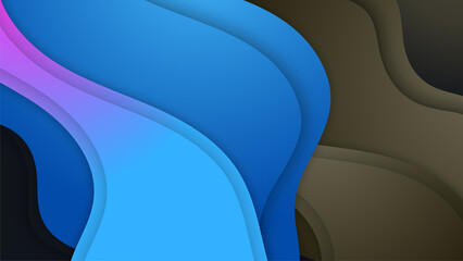 Abstract black and blue colorful background with geometric shapes