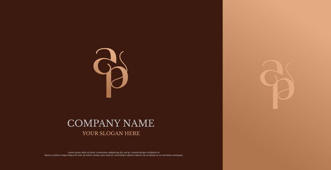 Initial AP Logo Design Vector 