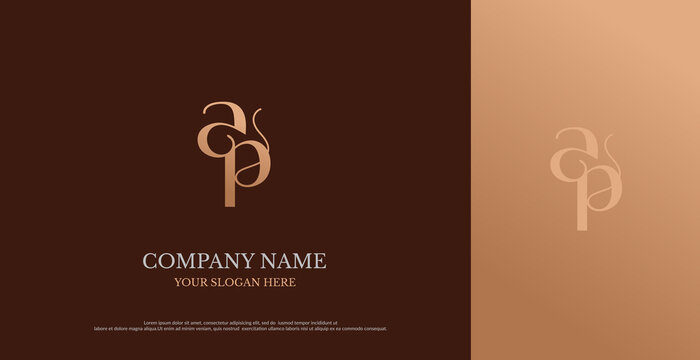 Initial AP Logo Design Vector 