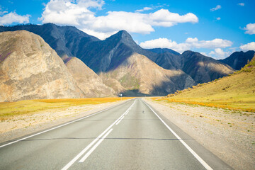 Chuysky tract is Mountain road with beautiful views in Altai, Russia