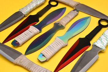 Throwing combat knife for sport and leisure
