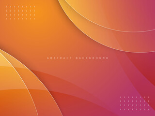 orange gradient abstract background with realistic texture and transparent curve shapes