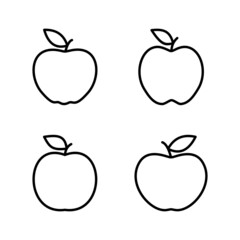 Apple icon vector. Apple sign and symbols for web design.