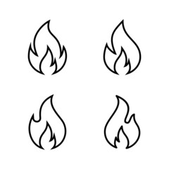 Fire icon vector. fire sign and symbol