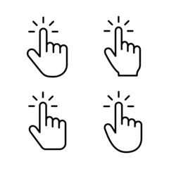 Obraz premium Hand cursor icon vector. cursor sign and symbol. hand cursor icon clik
