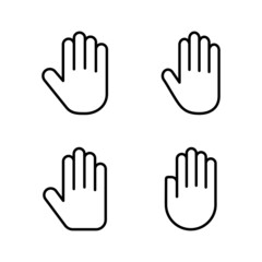 Obraz premium Hand icon vector. hand sign and symbol. palm