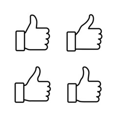Like icon vector. Thumbs up sign and symbol. Hand like