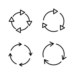 Recycle icon vector. Recycling sign and symbol.