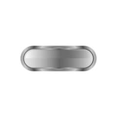 Metal blank button icon design vector