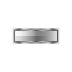 Metal blank realistic button design vector