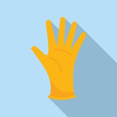 Plastic glove icon flat vector. Doctor rubber
