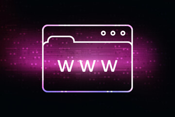 Naklejka premium 2d rendering folder with www