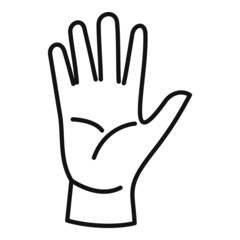 Medical glove icon outline vector. Hand latex