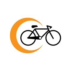 Fototapeta premium Bike vector icon isolatedon white