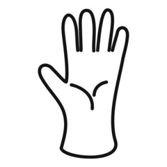 Virus glove icon outline vector. Hand latex