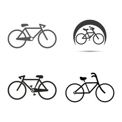 Bike vector icon isolatedon white