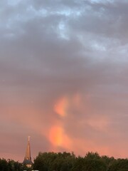time lapse sunset over city