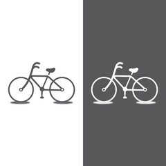 Bike vector icon isolatedon white